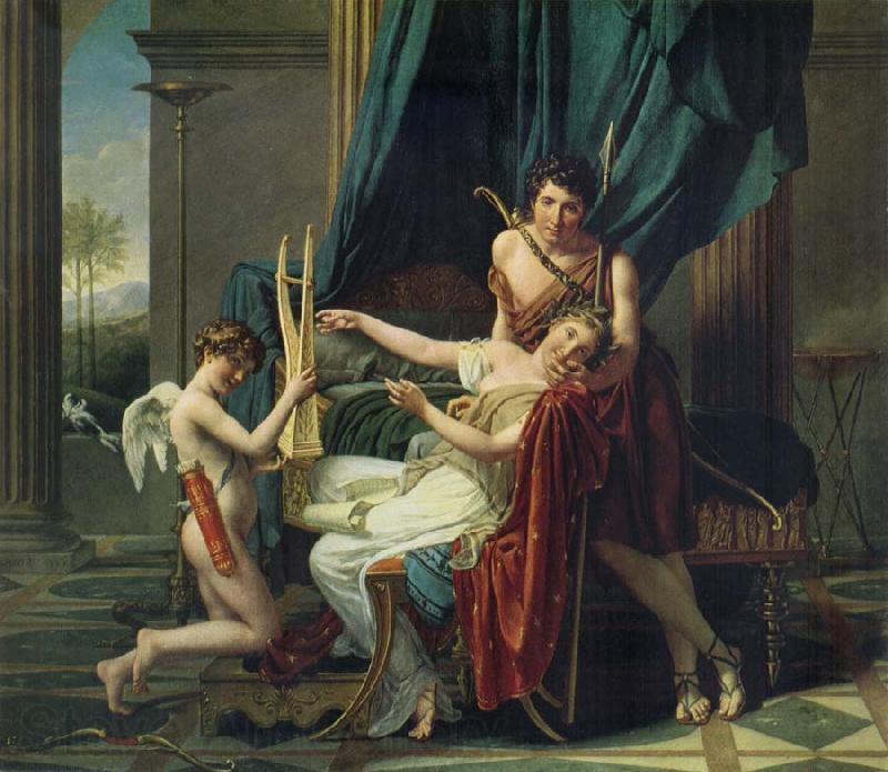 Jacques-Louis  David Sappho and Phaon Norge oil painting art